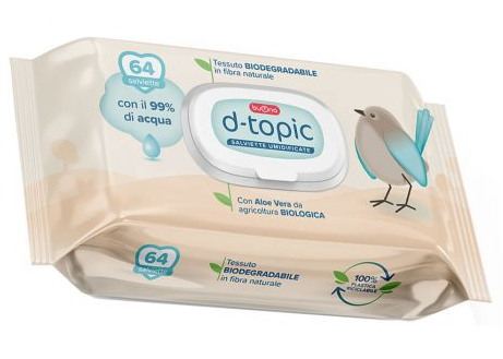 DTOPIC Salviette Umidificate con Aloe 64 Pezzi